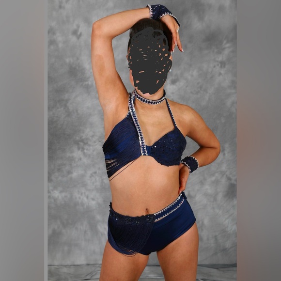 Navy Blue Jazz Dance Costume - Picture 5 of 5
